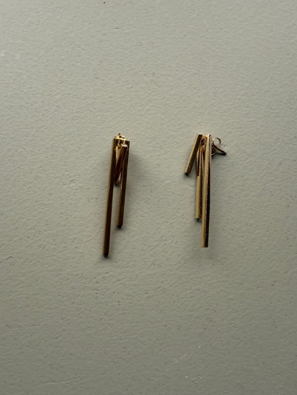 Gold Bar Dangle Earrings - Aurate Tribal Sar Jacket